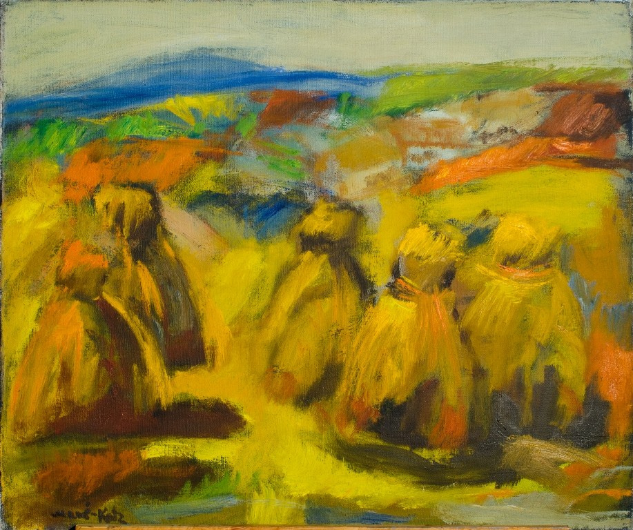 Мане-Кац (Иммануэль Лейзерович Кац). Пейзаж со стогами сена