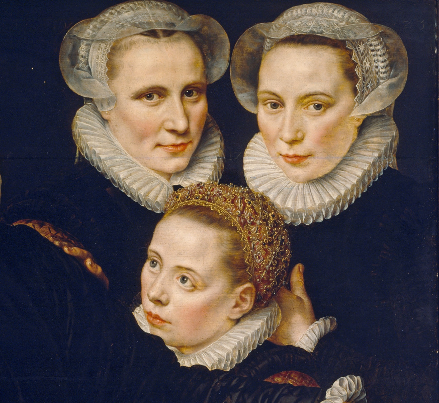 Адриан Томас Кей. Портрет фламандской семьи. Фрагмент 3