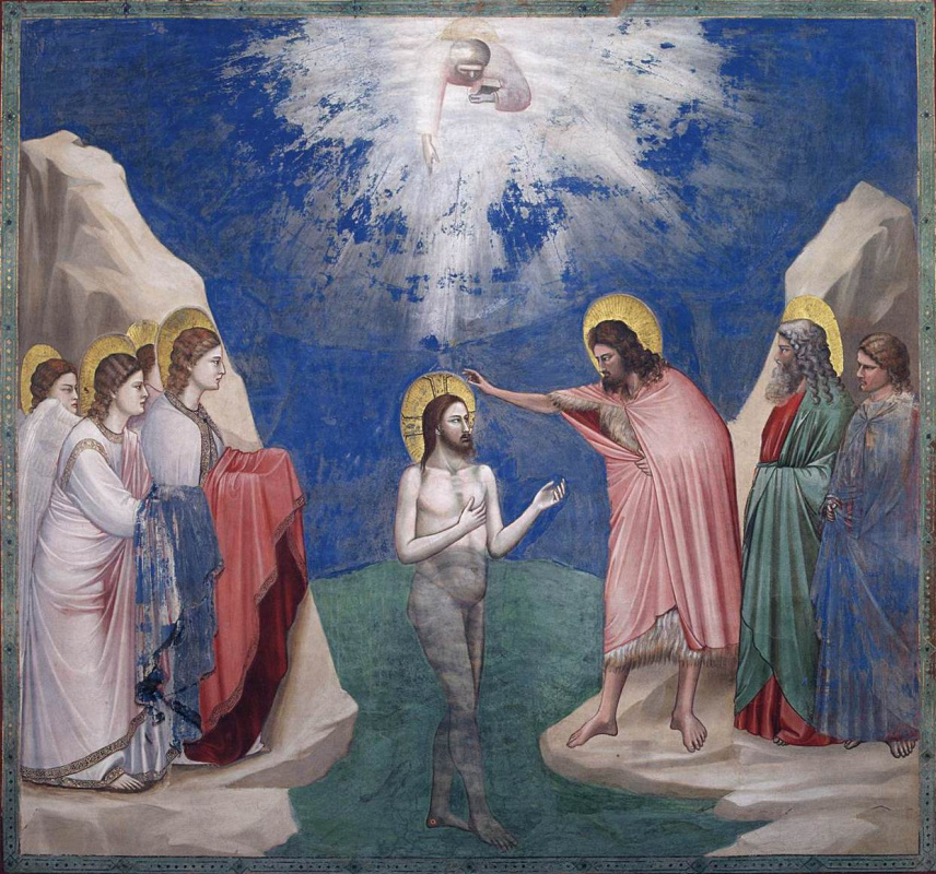 Джотто ди Бондоне. Крещение. Сцены из жизни Христа