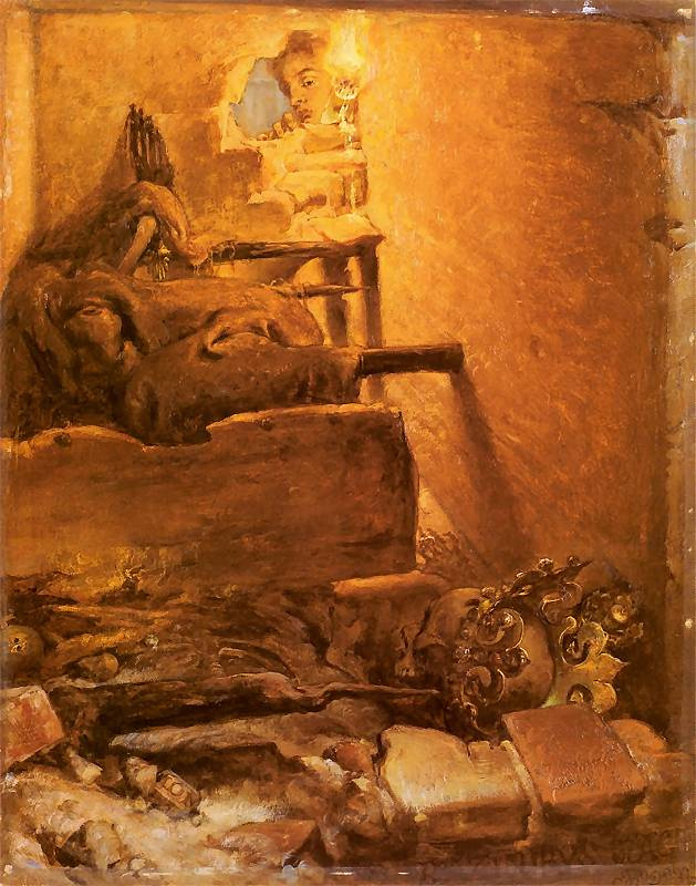 Ян Матейко. Интерьер гробницы Казимира Великого