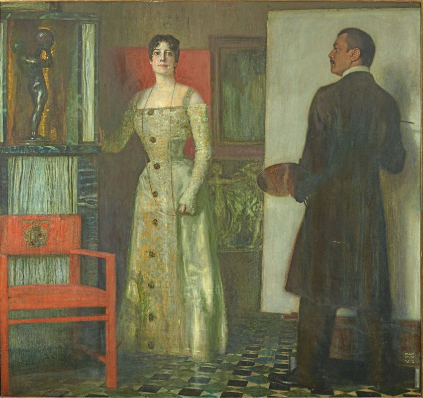 Франц фон Штук. Автопортрет с женой в ателье