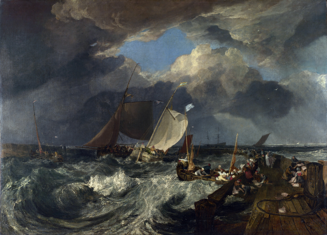 Джозеф Мэллорд Уильям Тёрнер. Мол в Кале. Французские рыбаки выходят в море, прибывает английское пассажирское судно