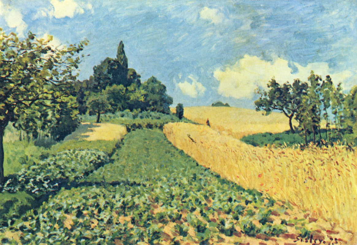 Альфред Сислей. Пшеничные поля близ Аржантея