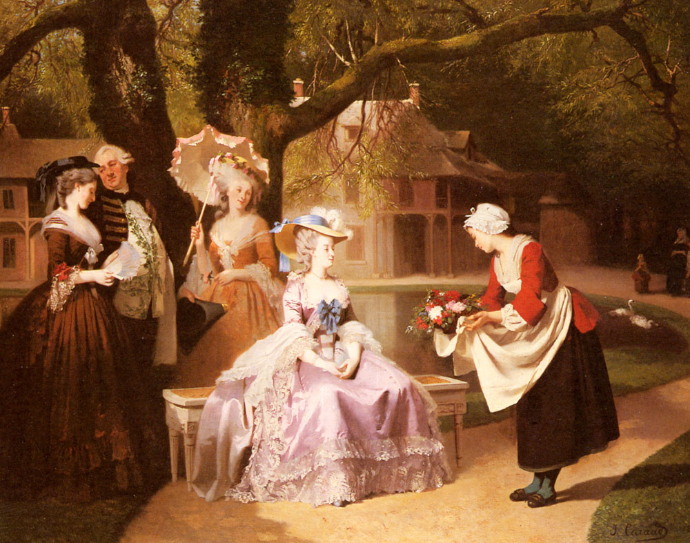 Иосиф Карауд. Мария-Антуанетта и Людовик XVI в саду