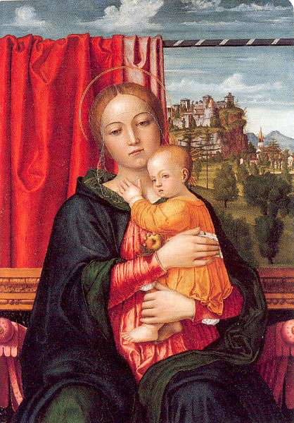 Франческо Мопон. Дева держит младенца