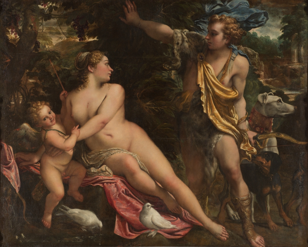Аннибале Карраччи. Венера, Адонис и Амур