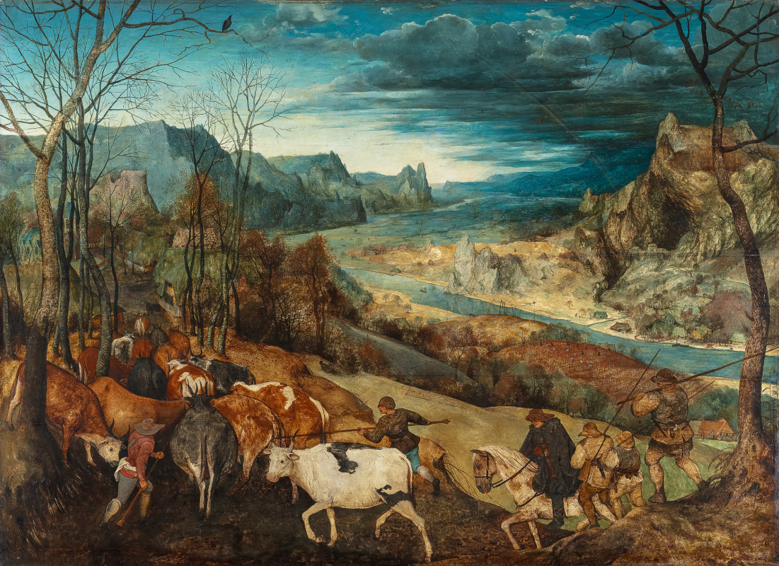 Pieter Bruegel The Elder. Return of the herd (Autumn)