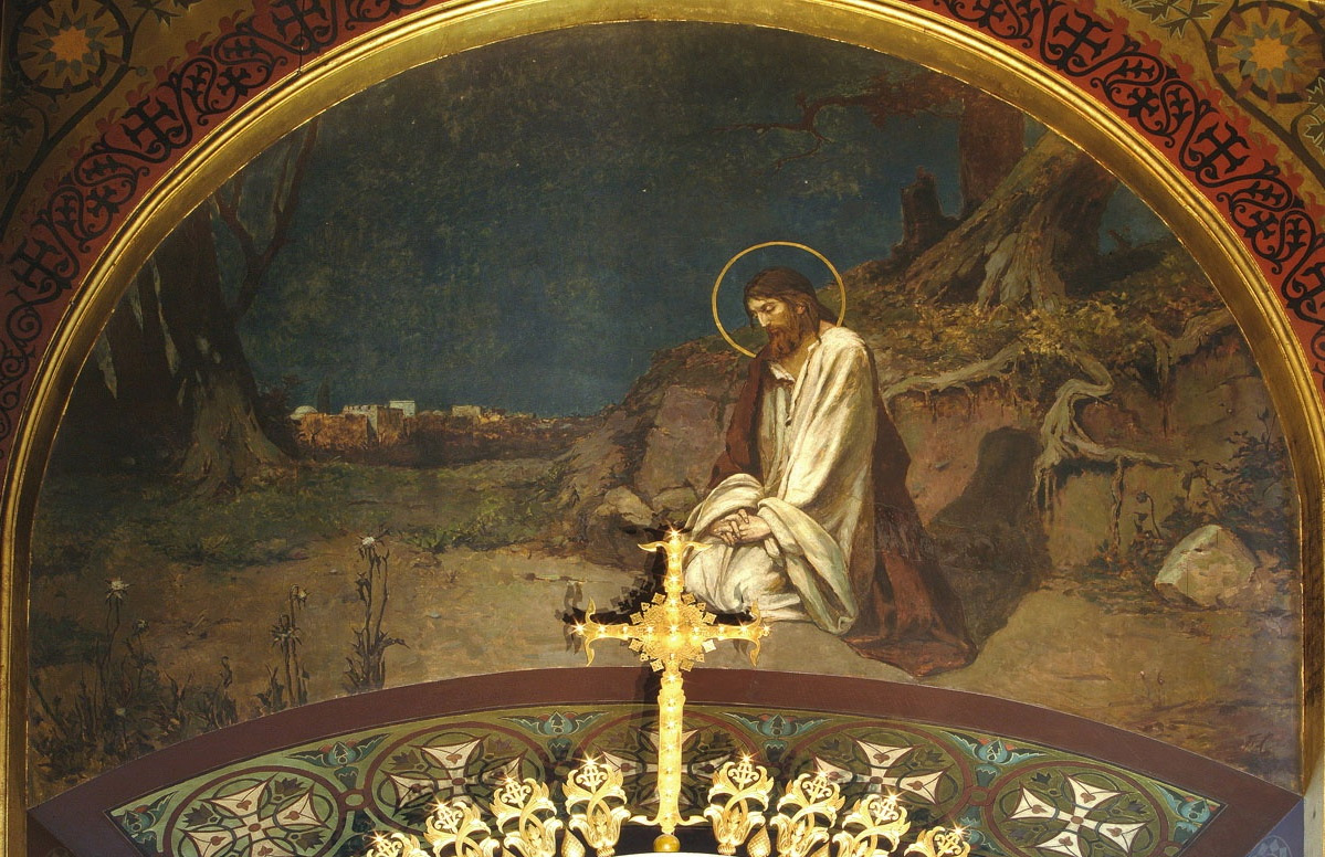 Моление о чаше. Фрагмент росписи Владимирского собора в Киеве