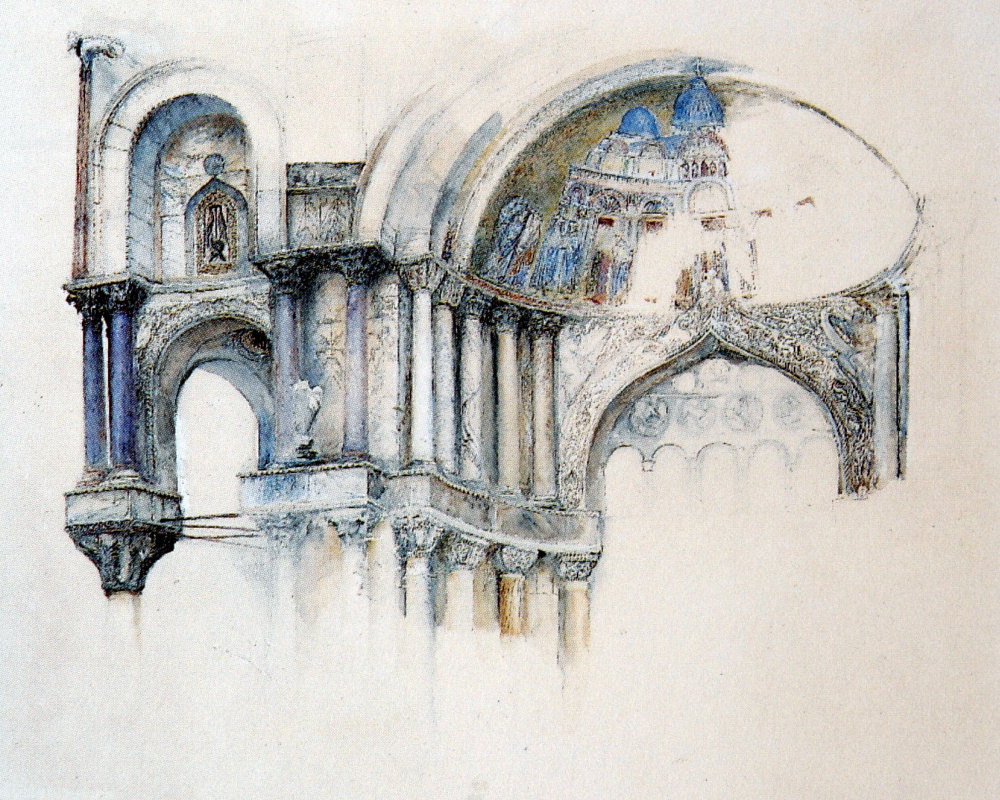 Джон Рёскин. Северо-западное крыльцо собора Святого Марка, Венеция