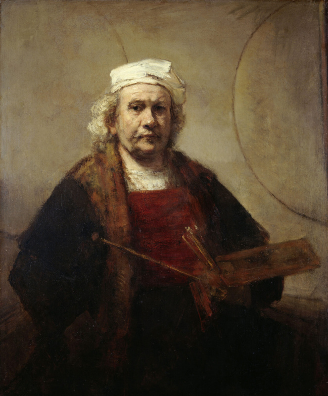Рембрандт Харменс ван Рейн. Автопортрет с двумя кругами