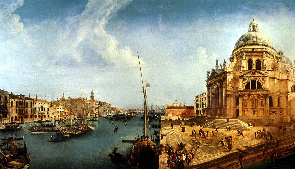 Микеле Мариески. Вид на Большой канал и церковь Санта-Мария