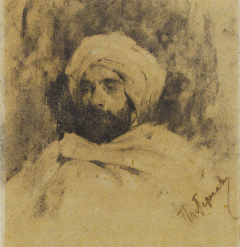 Леонид Осипович Пастернак. Портрет И.И.Левитана в костюме бедуина. 1887