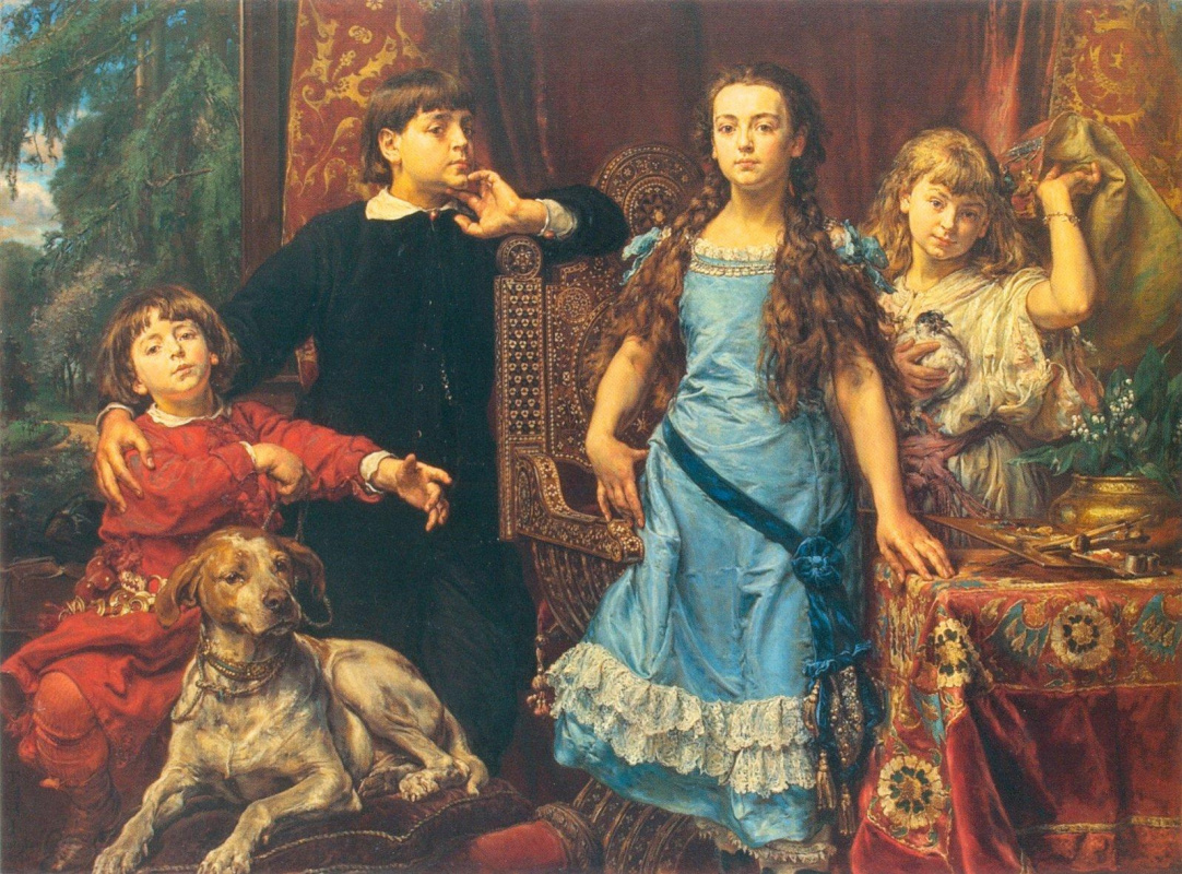 Портрет четырех детей художника