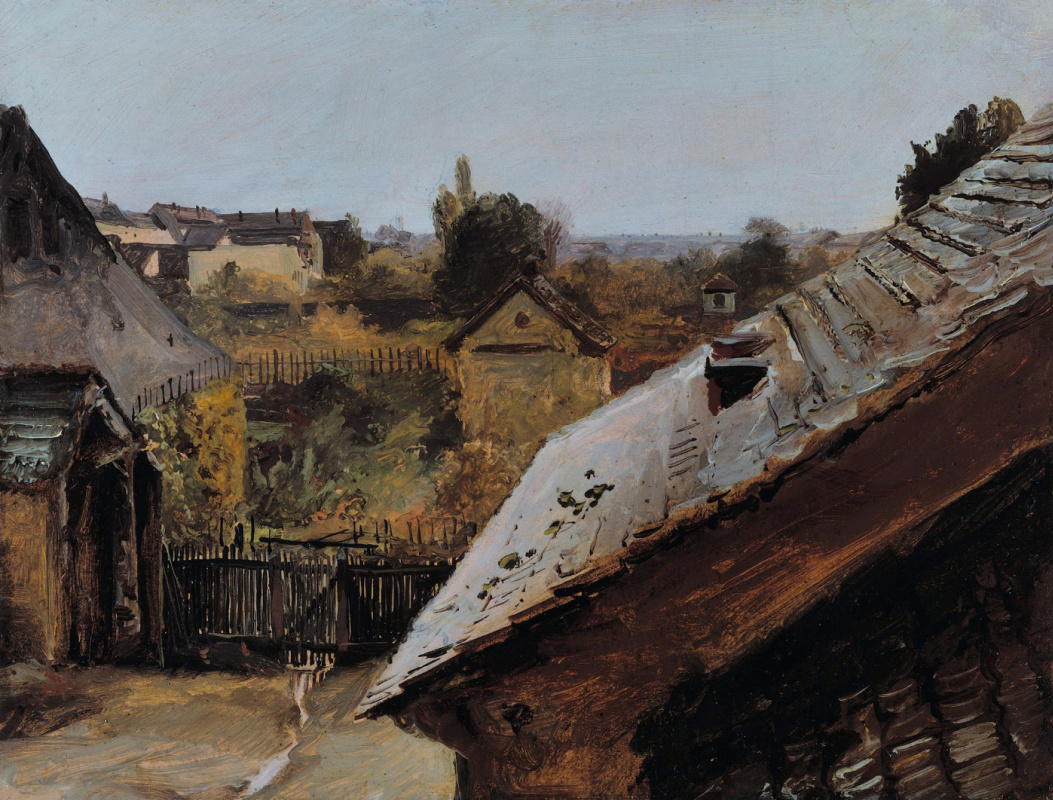 Карл Эдуард Фердинанд Блехен. Вид на крыши и сады