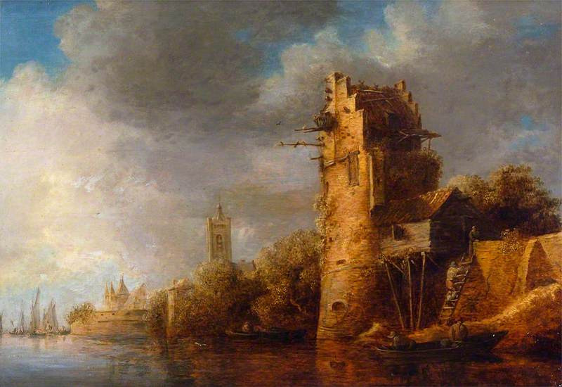Ян ван Гойен. Башня на побережье реки