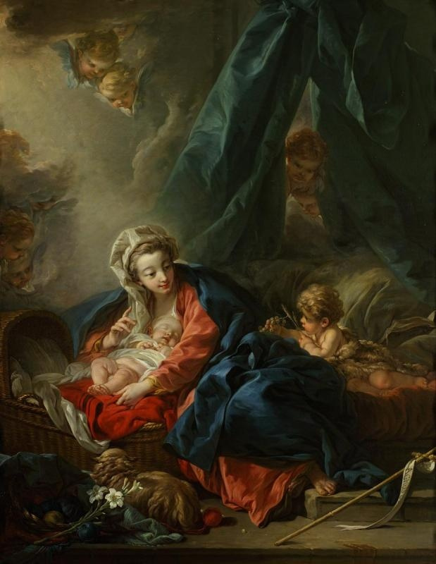 Франсуа Буше. Мадонна с Младенцем и маленьким Иоанном Крестителем
