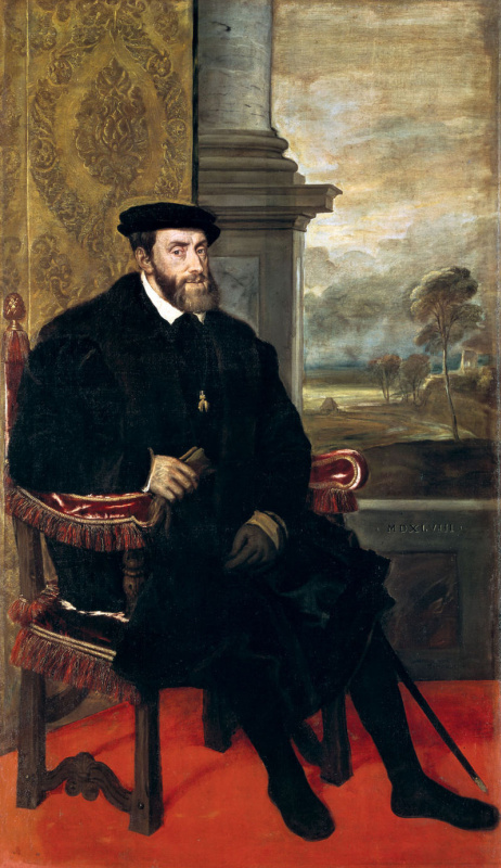 Тициан Вечеллио. Портрет императора Карла V в кресле