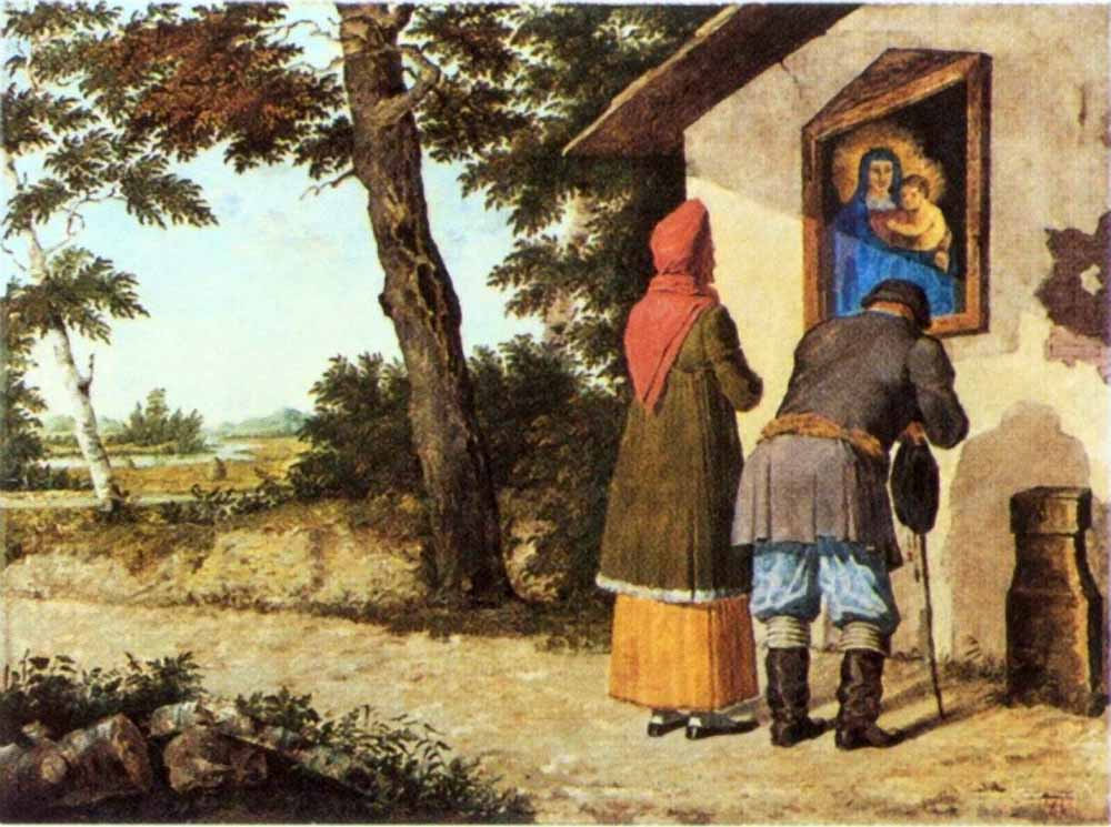 Игнатий Степанович Щедровский. У иконы. 1835