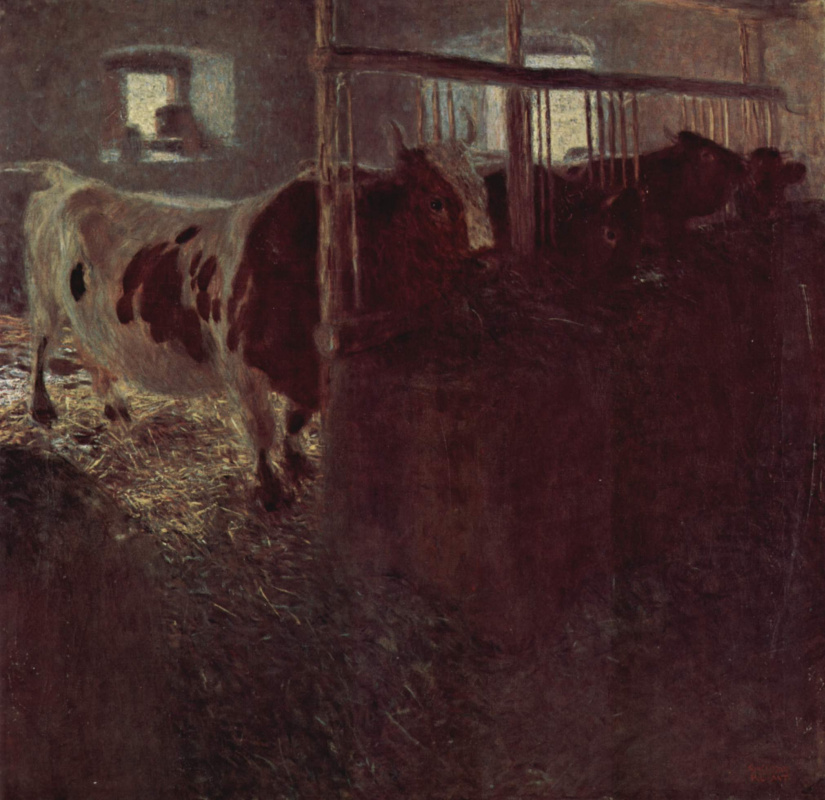 Густав Климт. Коровы в хлеву