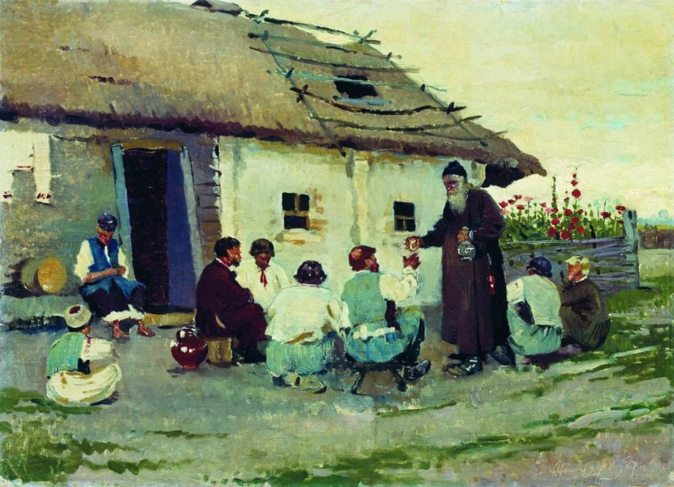 Сергей Арсеньевич Виноградов - У корчмы, 1887, 55×39 см: Описание  произведения | Артхив