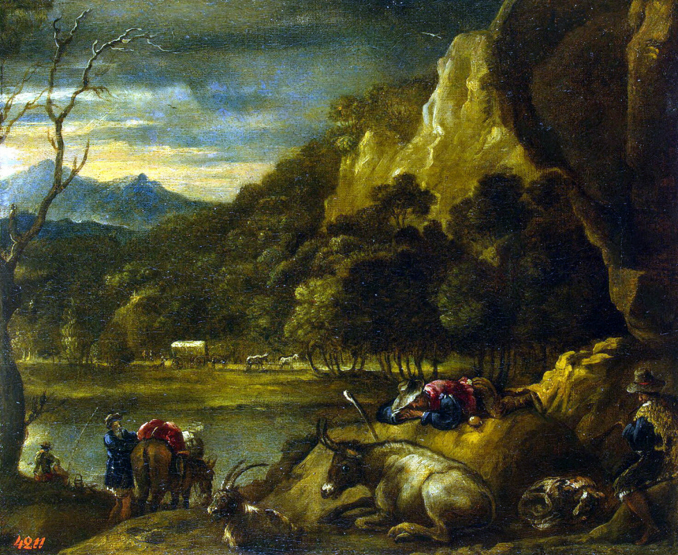 Антонио дель Кастильо. Горный пейзаж
