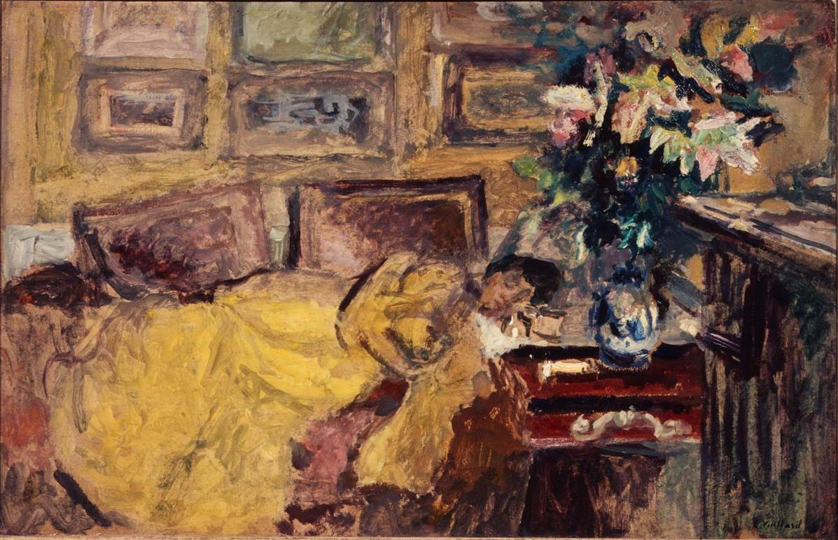 jean edouard vuillard 夫人埃塞尔,搁在沙发上:作品描述