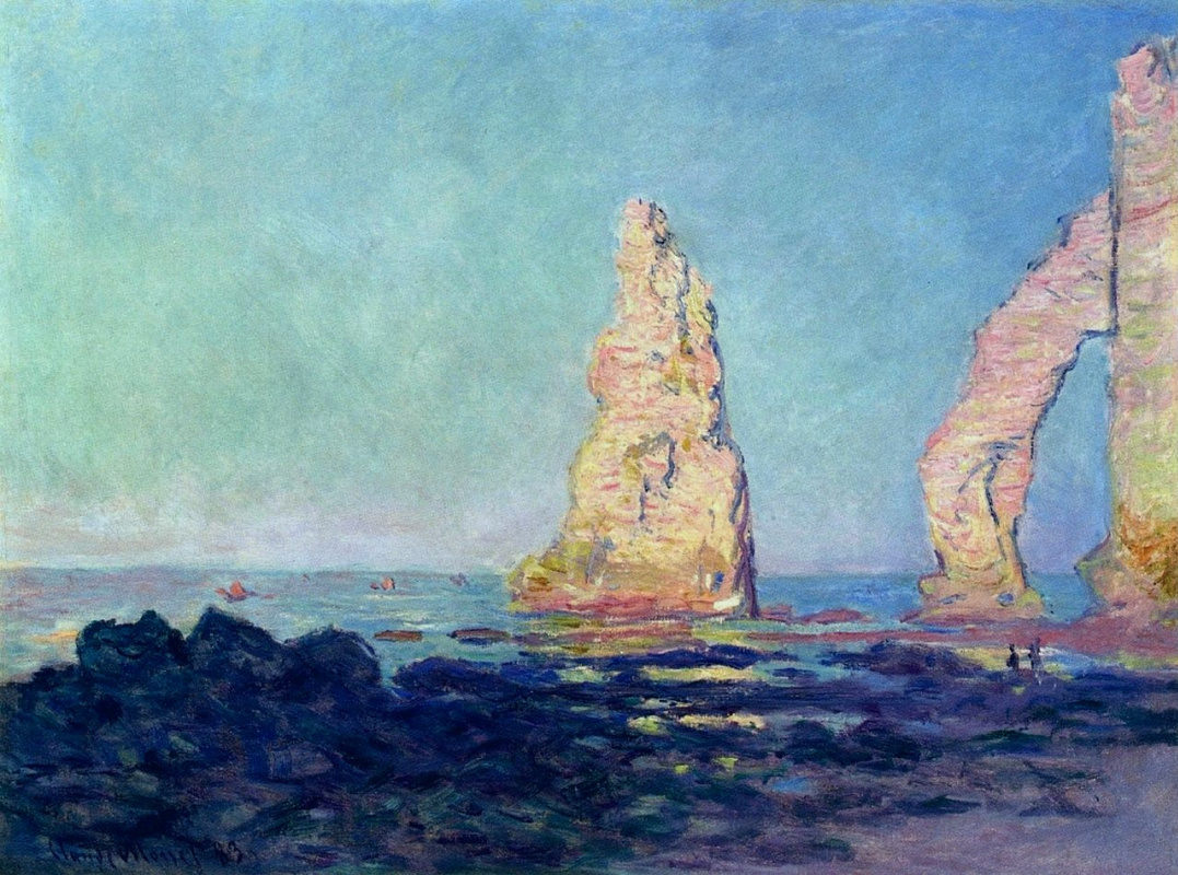 Claude Monet. The rock Needle of Etretat, low tide