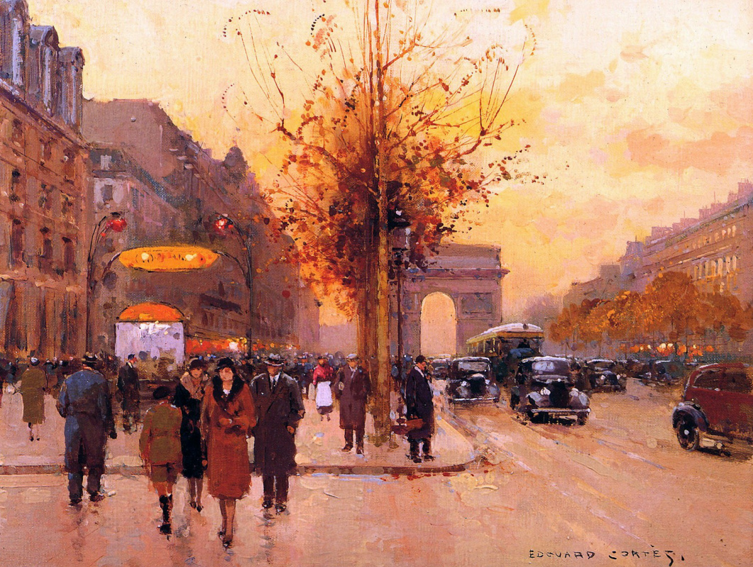 Эдуард Леон Кортес. Вид на Париж