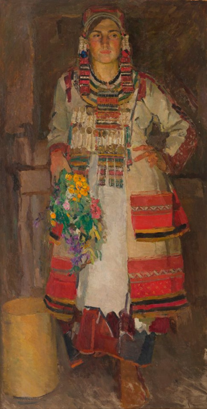 Портрет дочери художника Марьяны Кричевской в мордовском костюме
1939

Марьяна – скульптор, вышла за