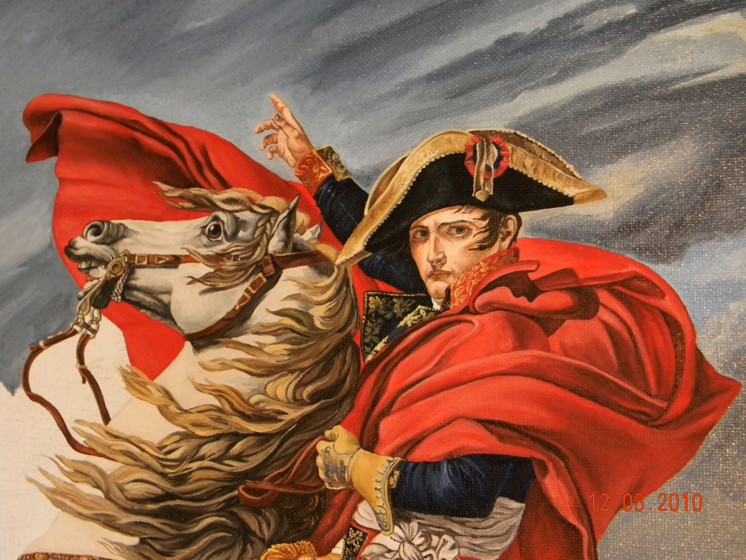 Александра Демидова. Копия картины Жака-Луи Давида "Наполеон на перевале Сен-Бернар"