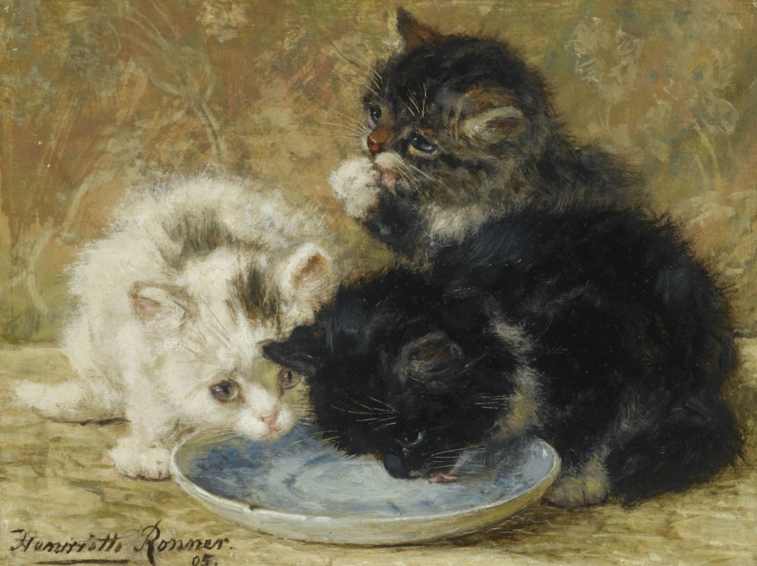 Генриетта Роннер-Книп. Три котенка