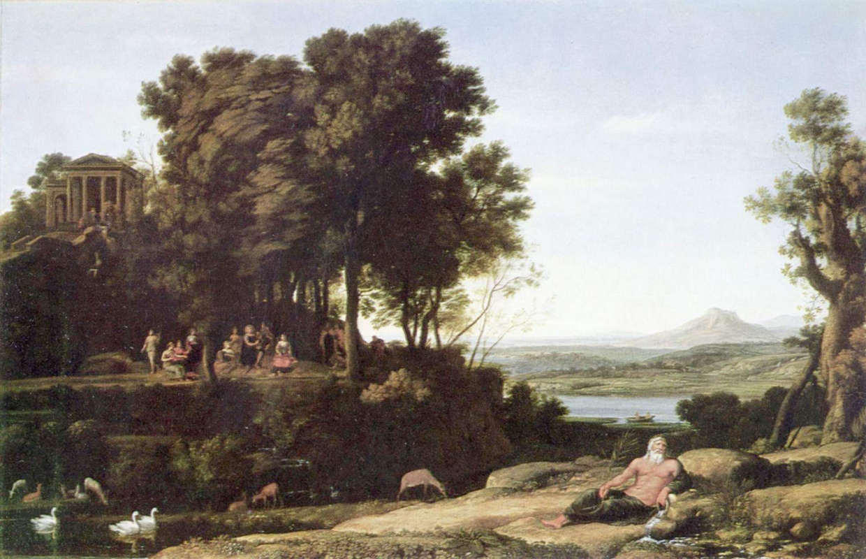 Клод Лоррен. Пейзаж с Аполлоном, музами и речным богом