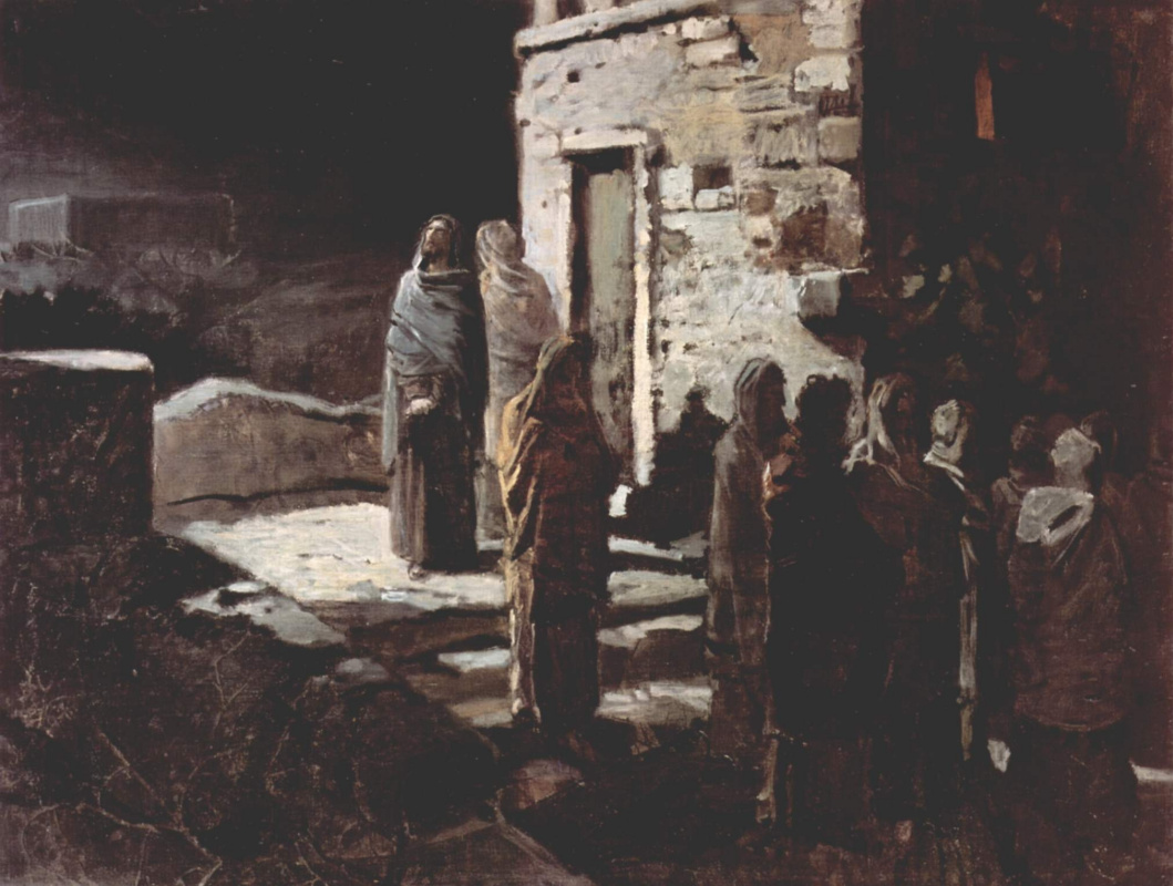 Николай Николаевич Ге. Христос с учениками входит в Гефсиманский сад