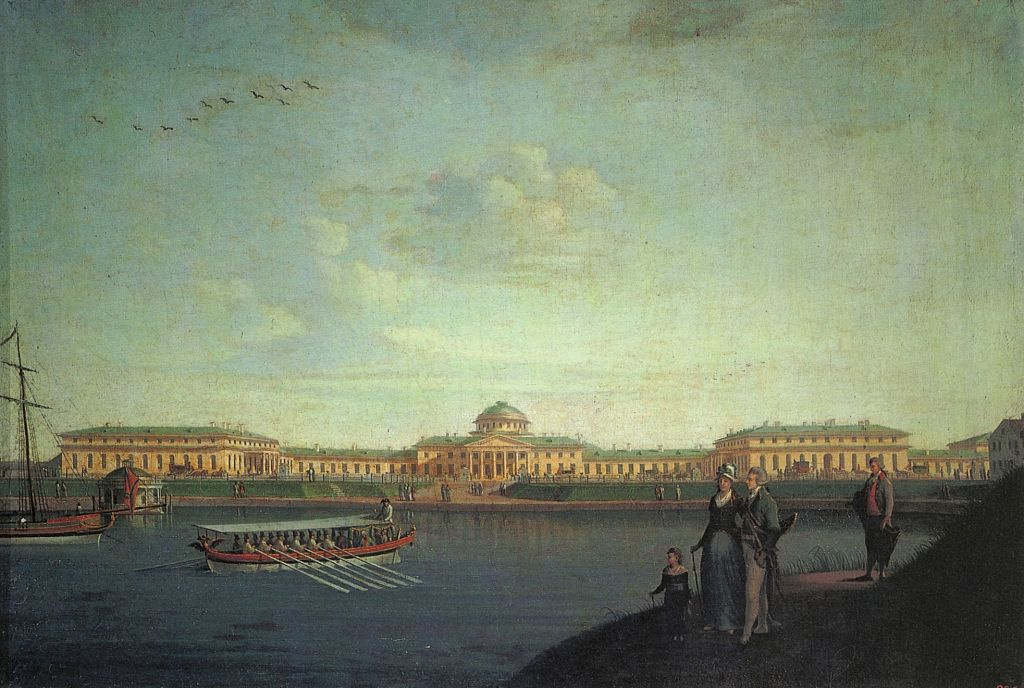 Беньямин Патерсен. Вид Таврического дворца со стороны Невы