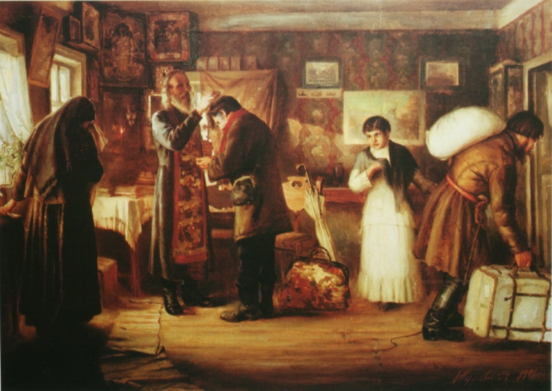 Фирс Сергеевич Журавлев. Благословение. 1901   Рыбинский музей-заповедник
