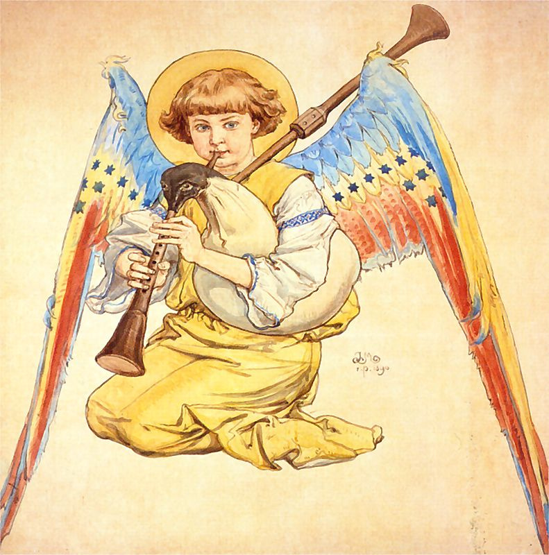 Ян Матейко. Ангел, играющий на волынке. Проект для церкви Святой Марии