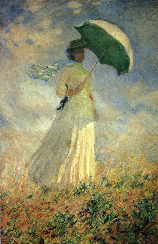 Клод Моне. Женщина с зонтиком, повернута вправо (этюд)