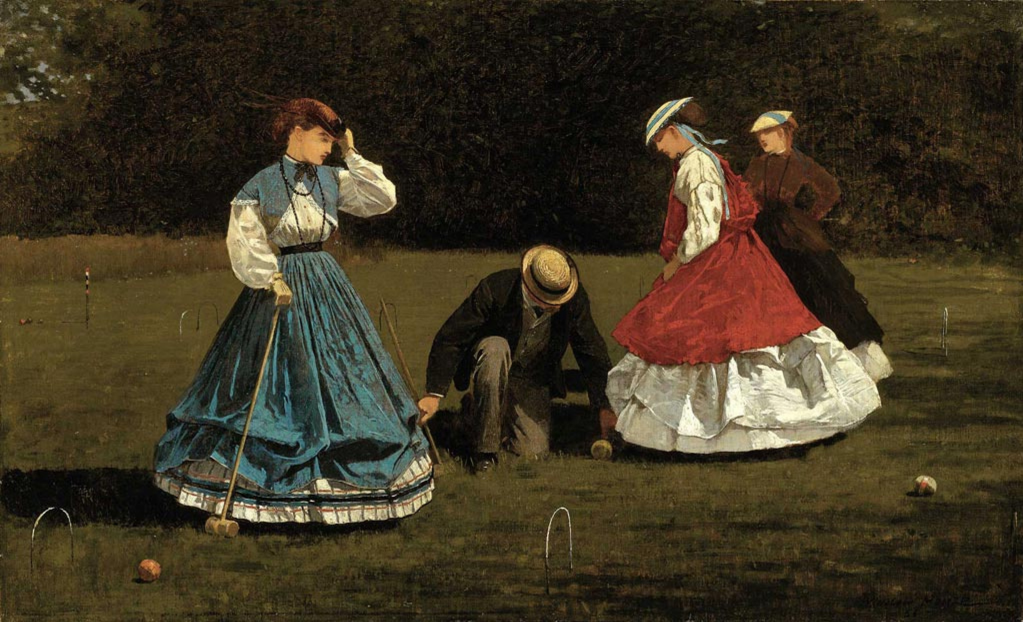 Уинслоу Хомер - Игра в крокет, 1866, 66×40 см: Описание произведения |  Артхив