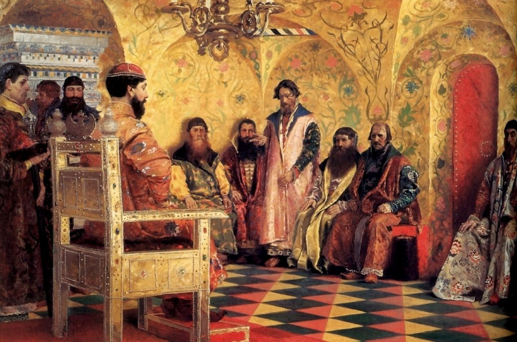 Андрей Петрович Рябушкин. Сидение царя Михаила Федоровича с боярами в его государевой комнате