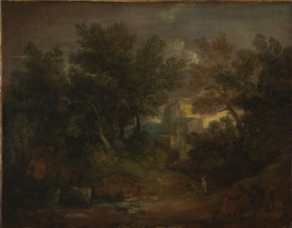 Томас Гейнсборо. Лесной пейзаж с замком