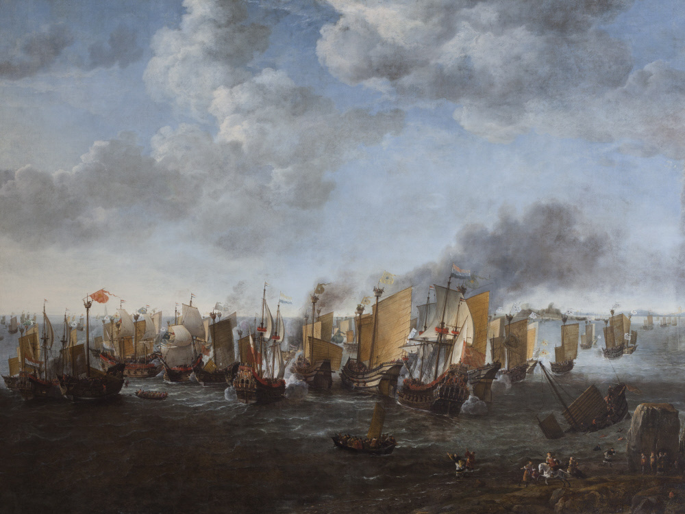 Симон де Влигер. Сражение между голландскими кораблями и китайскими пиратами 9 февраля 1630 года