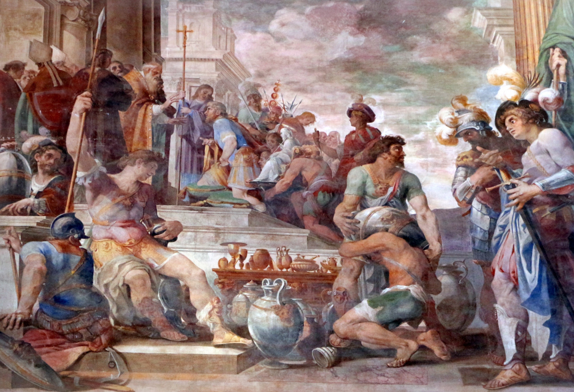 Пожертвования Константина. Роспись Латеранской базилики собора Святого Иоанна Крестителя в Риме