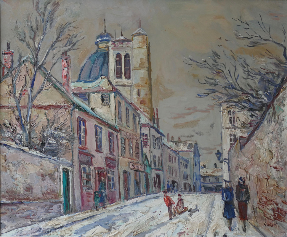 Alphonse Leon Quizet. Зима на Монмартре