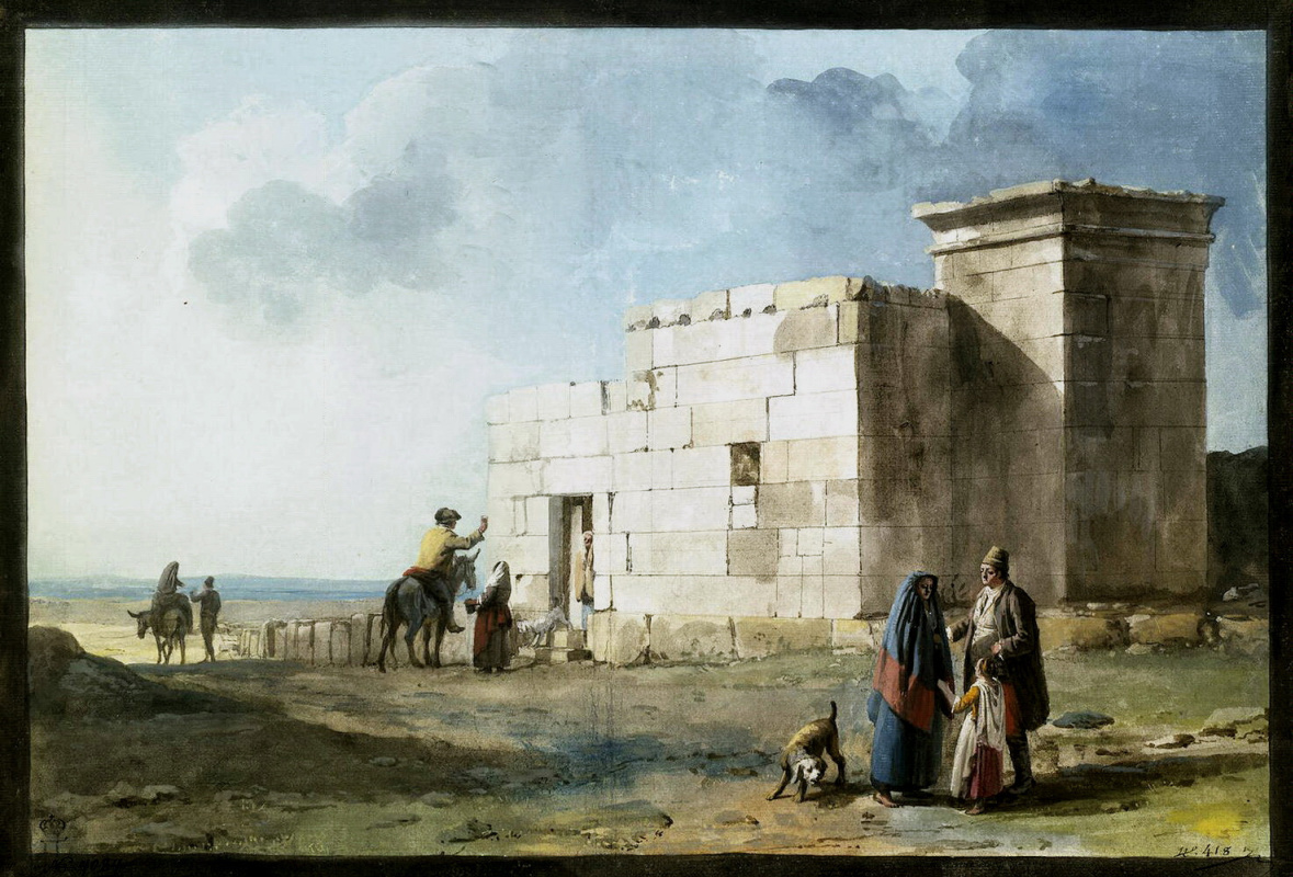 Жан-Пьер-Лоран Уэль. Греческий дом в Казал Цурико на Мальте