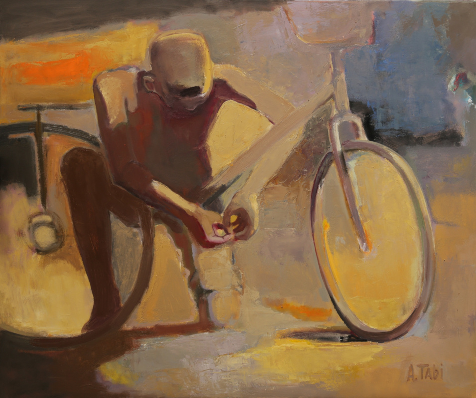 Азат Табиев. Мальчик с велосипедом