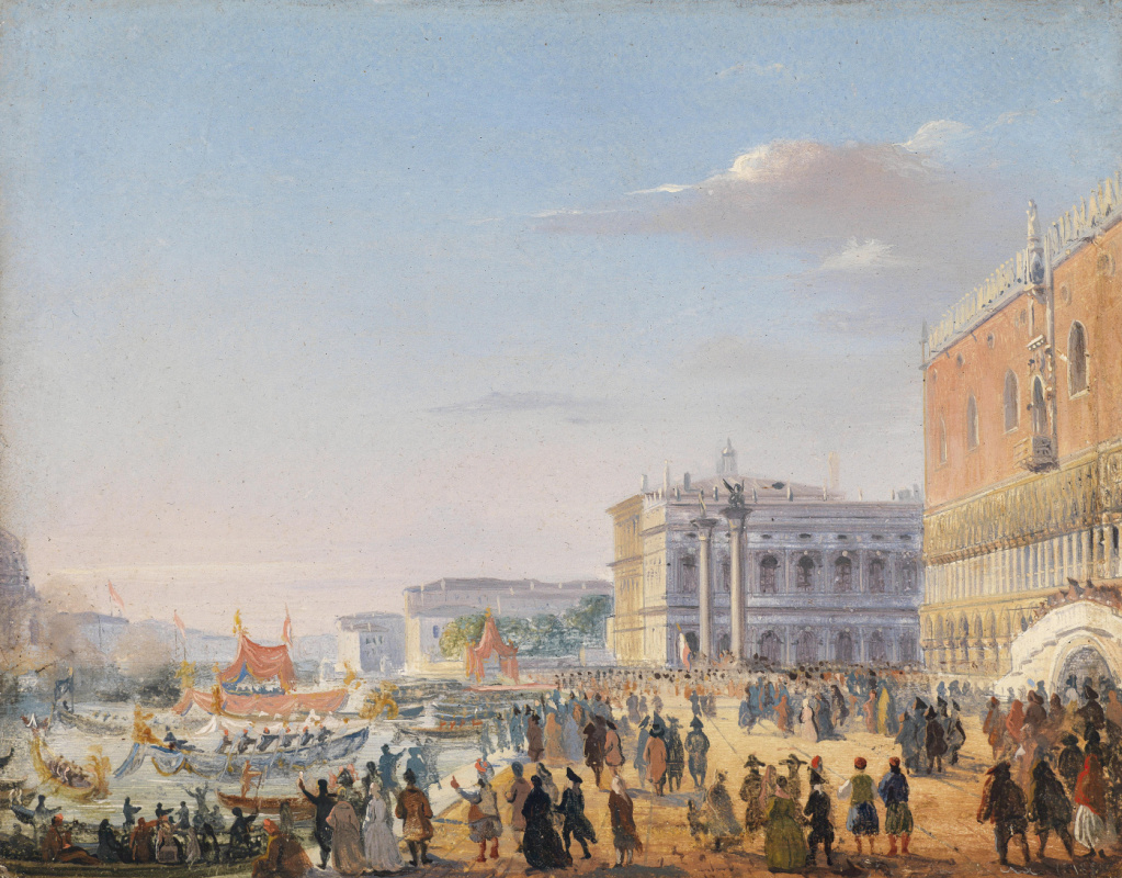 Ипполито Каффи. Прибытие императора Франца Иосифа и императрицы Елизаветы Австрийской в ​​1856 году в Венецию