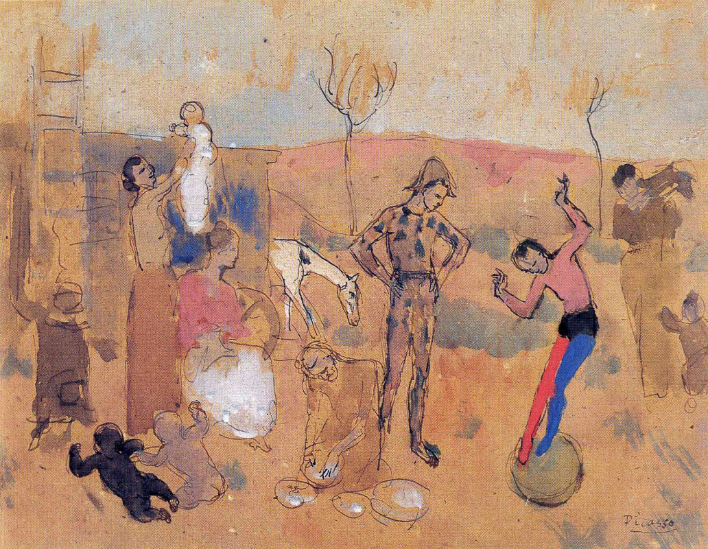 Пабло Пикассо. Семья жонглеров
