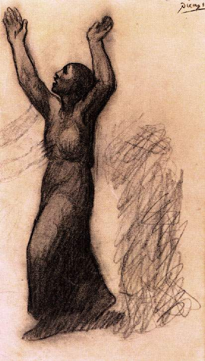 Пабло Пикассо. Женщина с поднятыми руками