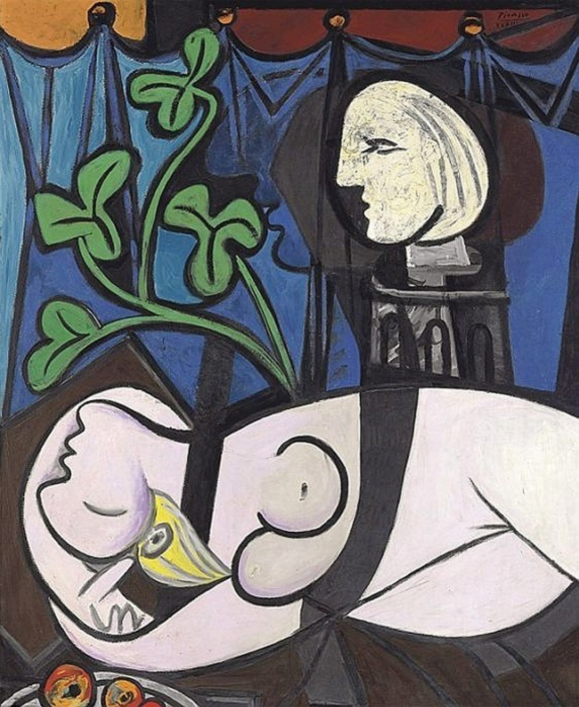 Пабло Пикассо. Обнаженная, зеленые листья и бюст