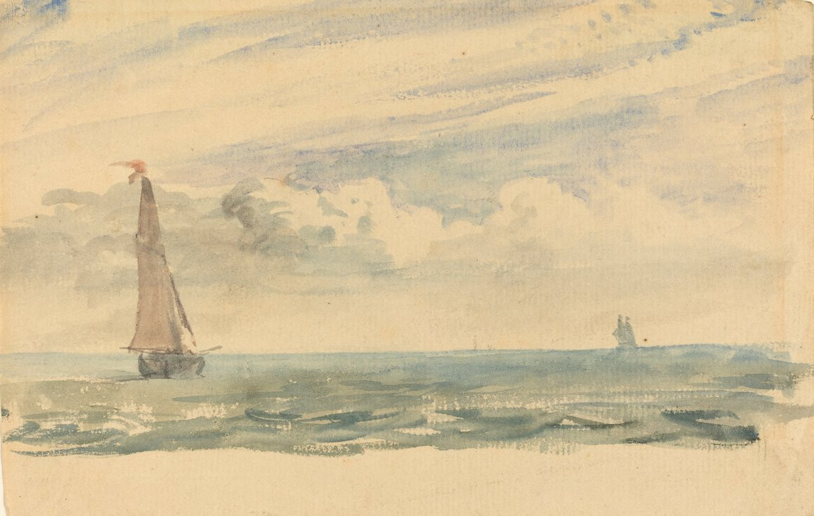 Джон Констебл. Морской пейзаж с двумя лодками